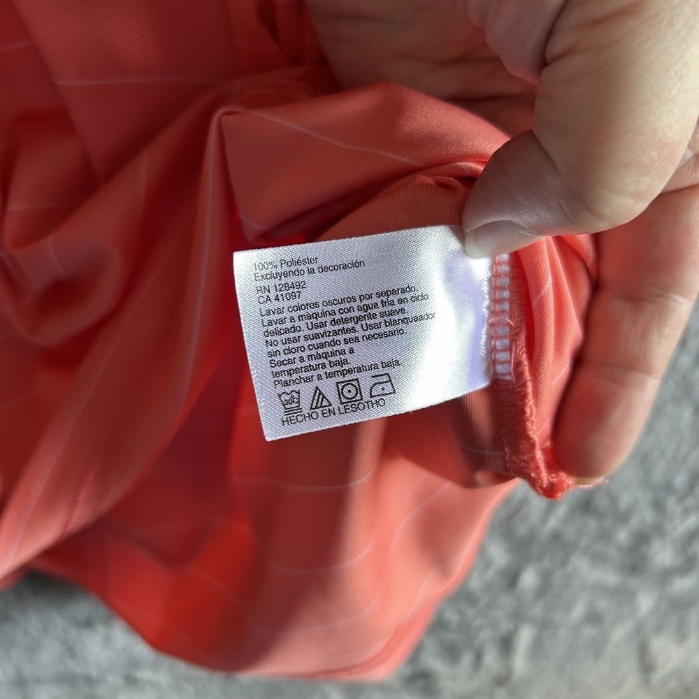 Greg Norman ML75 Polo Shirt Mens XL Orange Stripe Play Dry Golf Shark Wicking - Picture 4 of 8